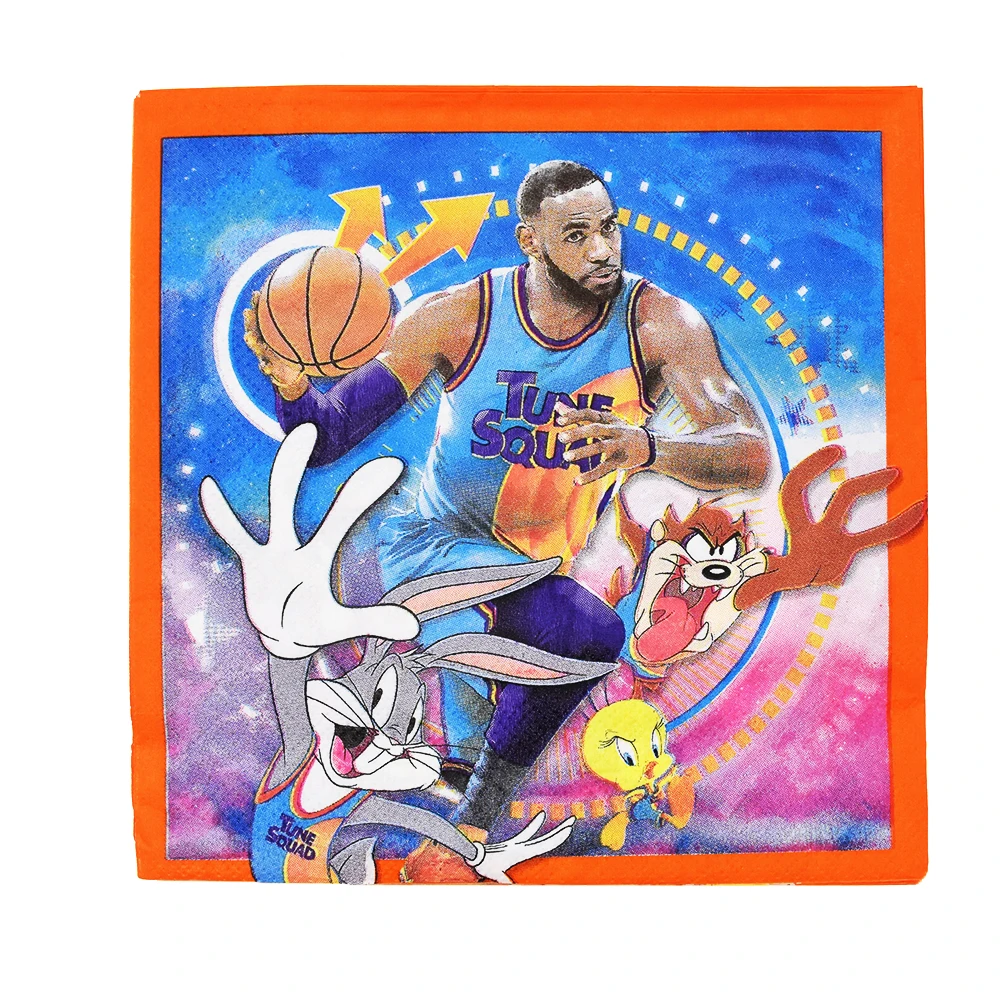 Принадлежности для вечеринки в честь Дня Рождения Space Jam бумажные тарелки чашек