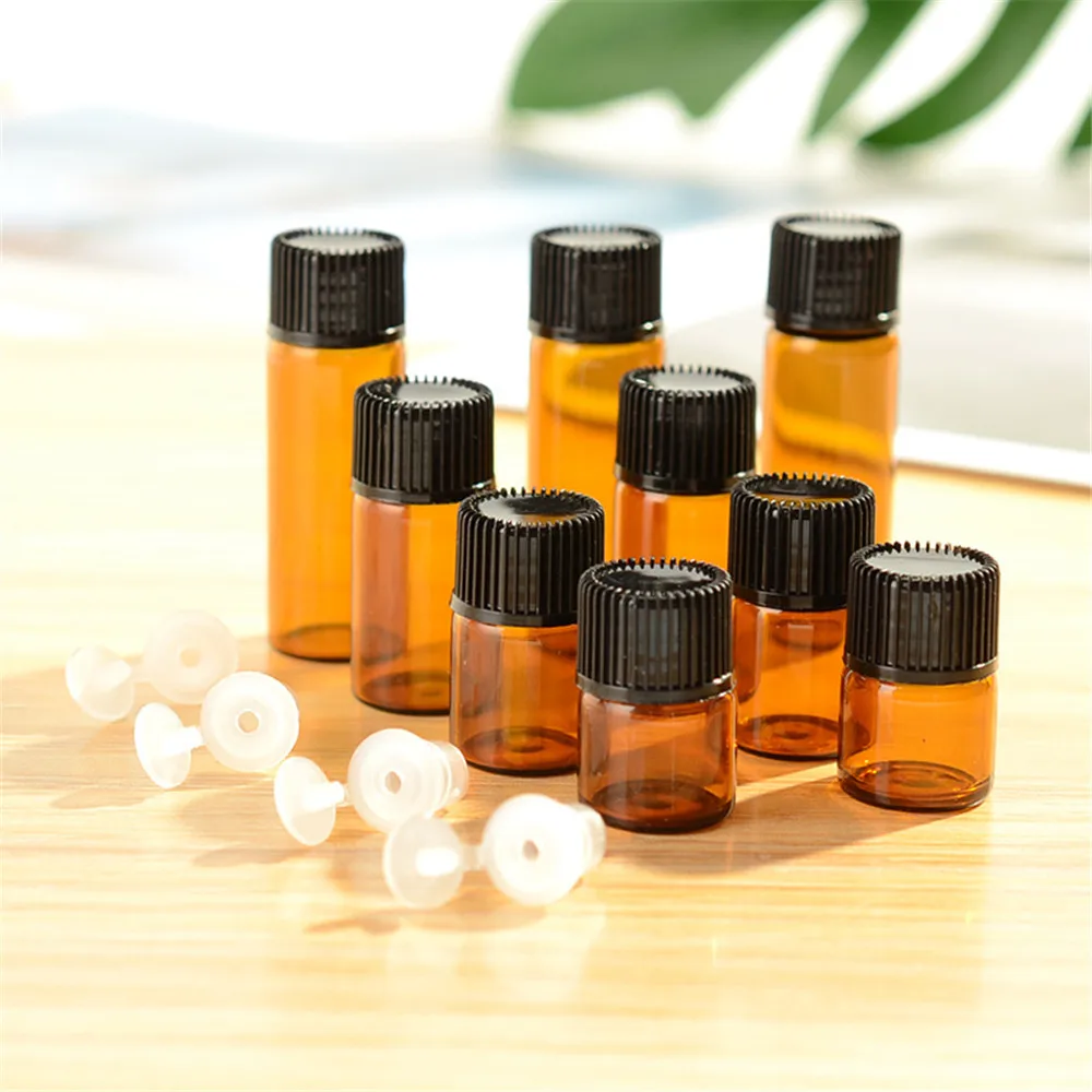 Флакон с эфирным маслом янтарного стекла тонкий стеклянный флакон маленькими