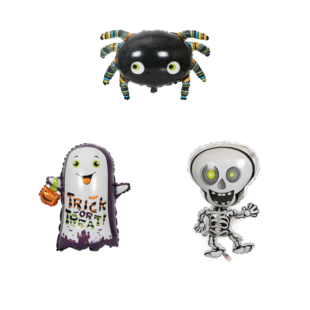 1 шт Хэллоуин фольга шары черные пауки призрак баллоны дети надувные игрушки