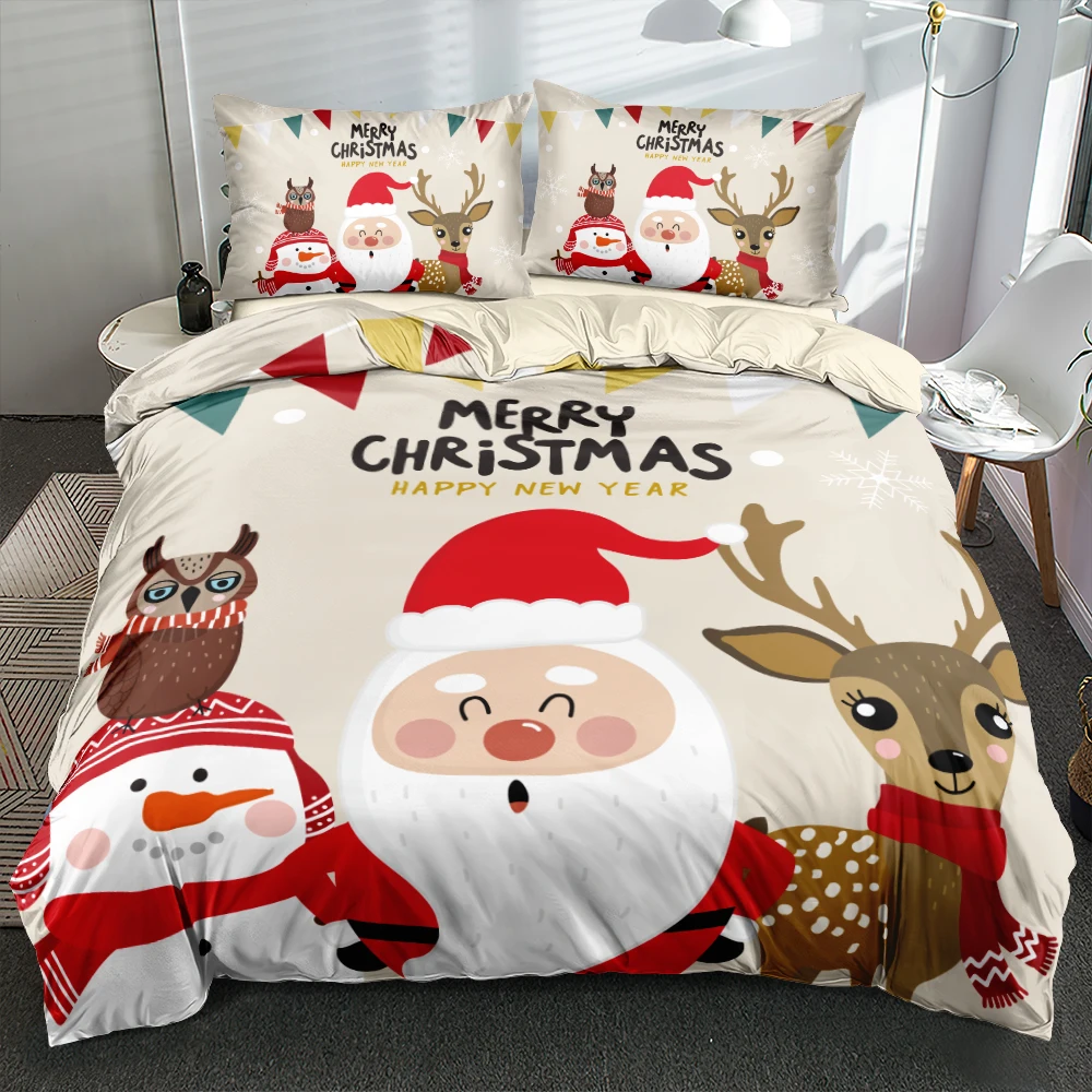 

Наборы постельного белья с 3D пододеяльником/пододеяльником, рождественские комплекты постельного белья, одеяло, наволочка, подушка, короле...