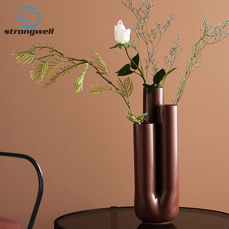 Strongwell Современная Художественная керамическая ваза в форме водопроводной трубы
