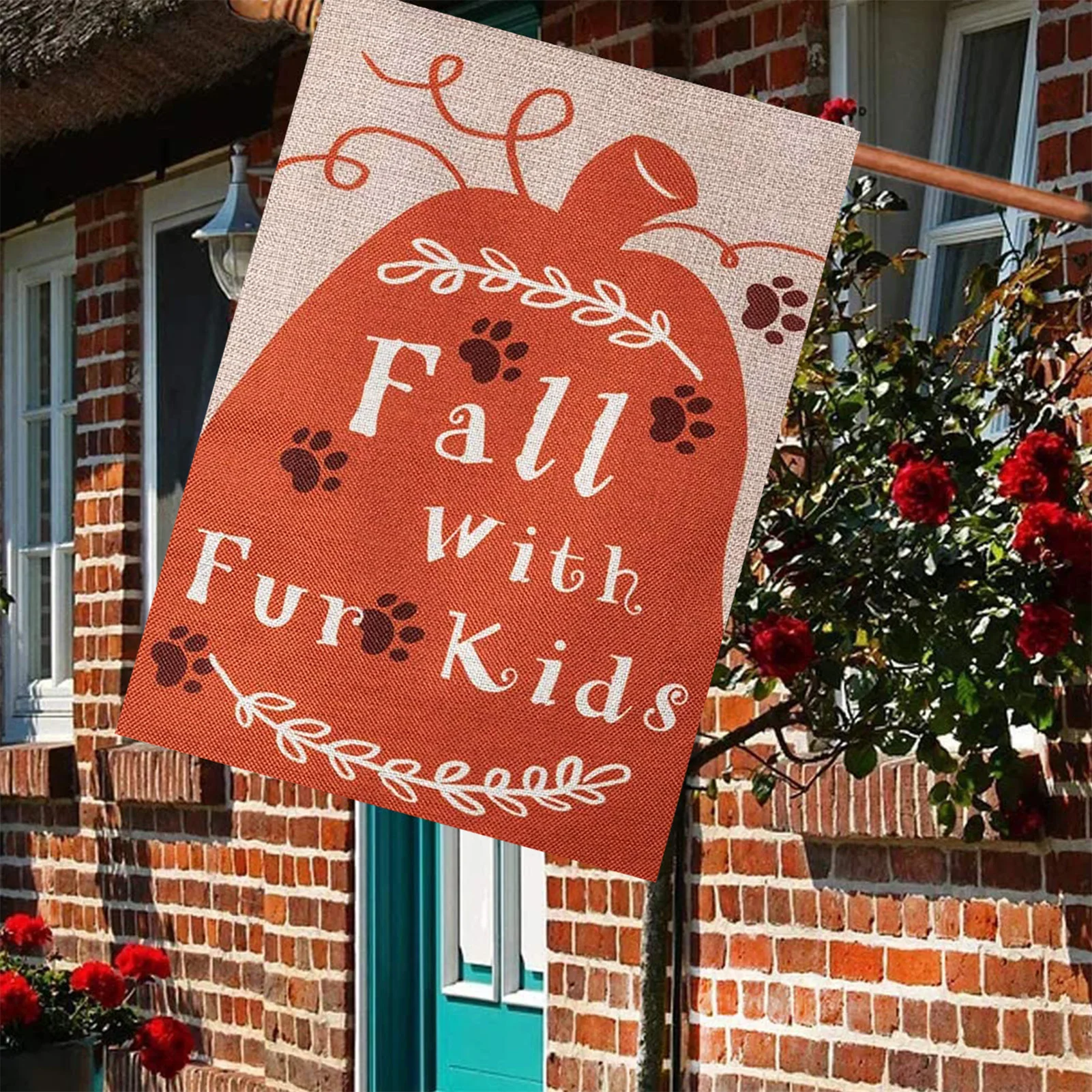 

Флаг садовый из полиэстера на Хэллоуин, двустороннее уличное праздничное украшение для сада, маленький Садовый флаг 30x45 см ALS88