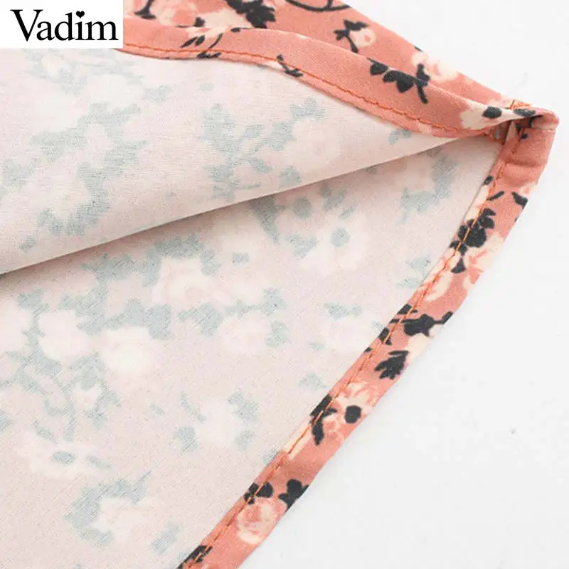 Женское элегантное платье vadim с цветочным принтом мини рукавом три четверти