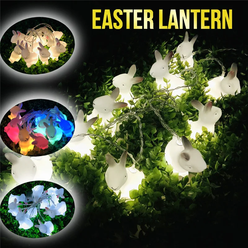 Пасхальный кролик гирлянды дома декоративные 10 светодиодный Светодиодный