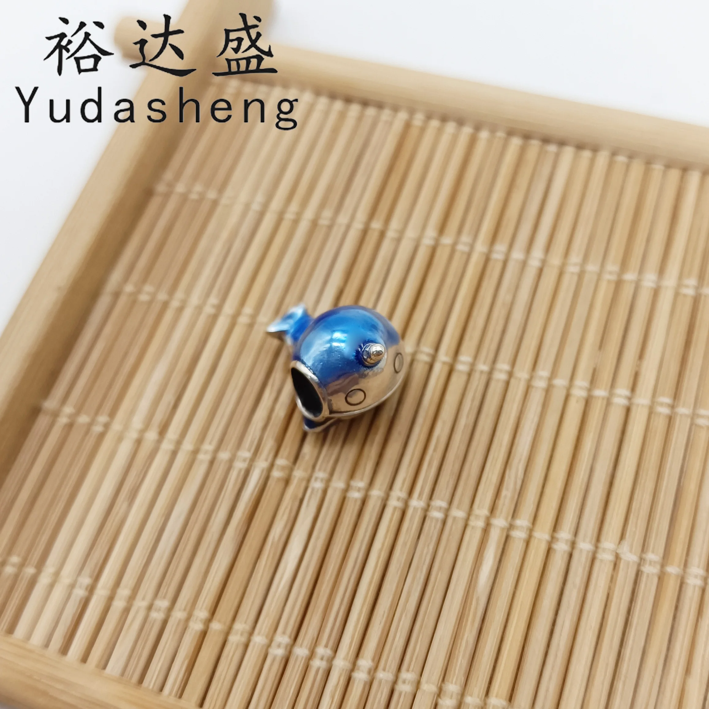 

Женское летнее ювелирное изделие из серебра 925 пробы, с подвеской в виде синего Кита