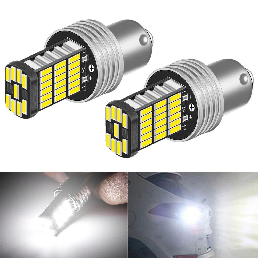 

2x Canbus без ошибки P21W 1156 BA15S светодиодный лампы для Kia Rio 3 4 2015 2016 2017 2018 светодиодный обратный светильник дневного светильник дневные ходовые ог...