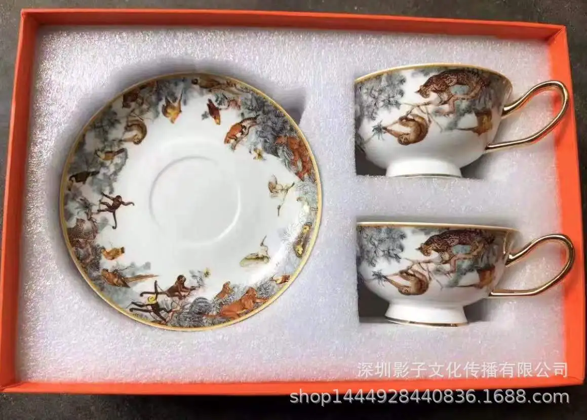 

Coffee cup and Saucer Set European afternoon tea set black tea cup Korean coffee cup saucer bone china coffee cup
