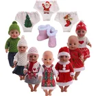 Кукольная одежда Зимний комплектдля детей ясельного возраста; Обувь подходит 18 дюймов с капюшонами в американском и 43 см для ухода за ребенком для мам, гиперреалистичный Пупс для кукол, для девочек, игрушки, наш поколения, Рождество