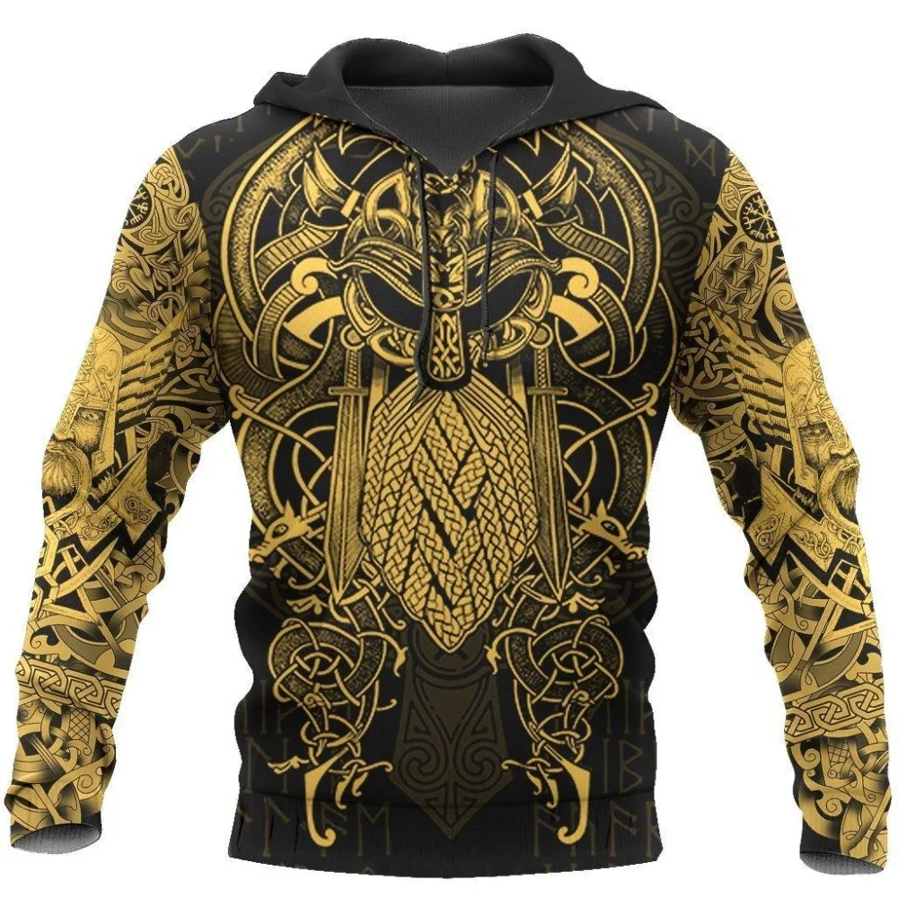 

Beautiful ODIN VIKING TATTOO 3D Print Spring Autumn Hoodie Man Women Harajuku Outwear Zipper Pullover Sweatshirt Casual Unisex
