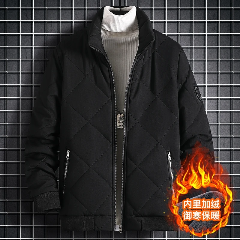 Модное мужское хлопковое пальто новинка зима 2021 утепленная Теплая мужская