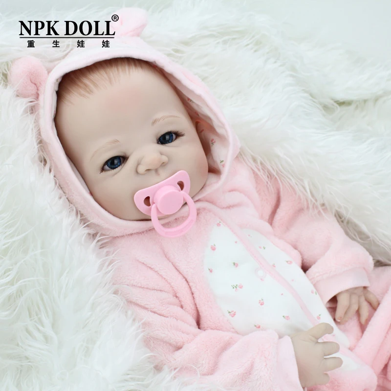 NPKDOLL Реборн-кукла 22 дюйма полный виниловый, жизненно-подобная, игрушка для детей, фальшивый младенец, образовательная игрушка для купания, игровой партнер для детей.