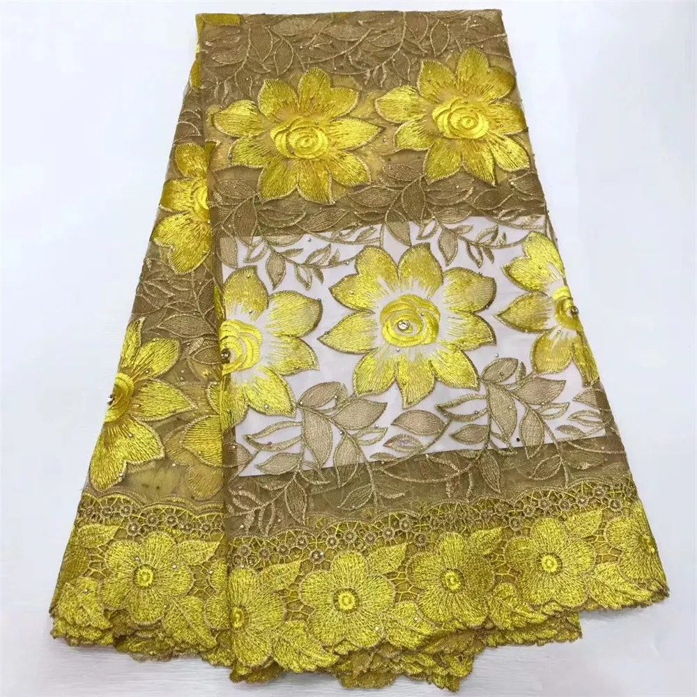 Новая вышивка бисером французская сетчатая Тюлевая кружевная ткань пайетки