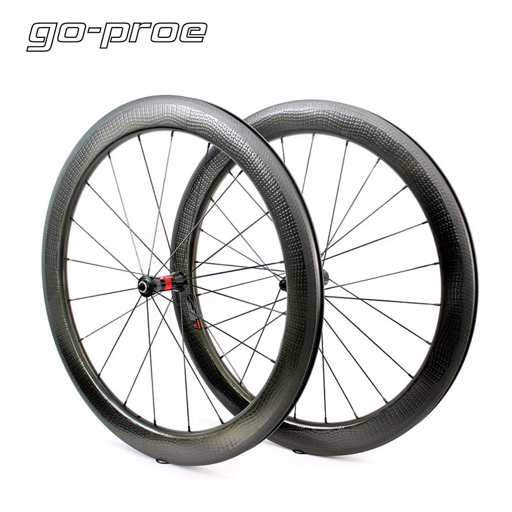

Карбоновые колесные диски Go-proe 700c, дорожные колеса из углеродного волокна с высоким уровнем освещенности, размеры колес 58*25 мм, обода, клинче...