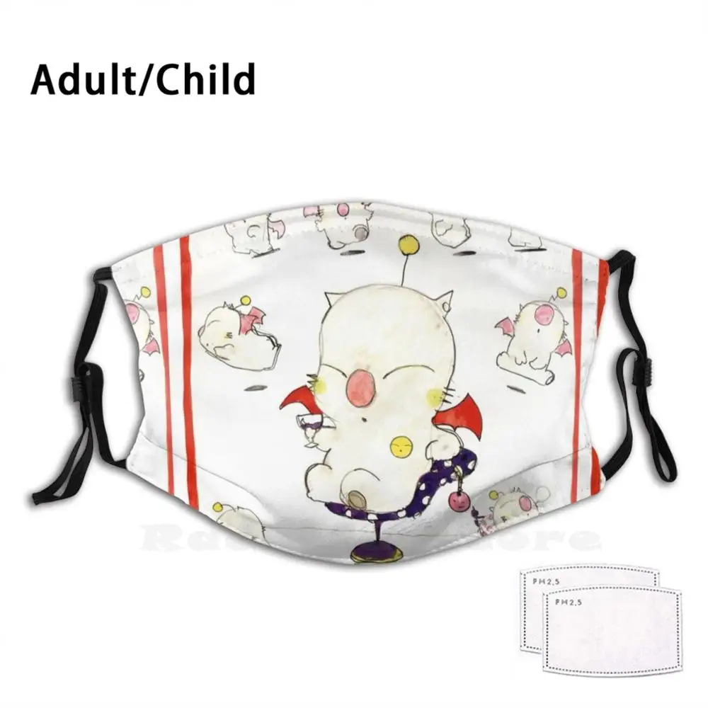 

Маска Moogles для взрослых и детей, многоразовый фильтр Pm2.5, финальная фантазия Vi, финальная фантазия Ffvi Snes Super Nintendo Super Famicom