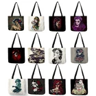 Сумка-тоут женская с цветочным орнаментом, оригинальный дизайн, повседневная портативная декоративная сумка на плечо для девушек