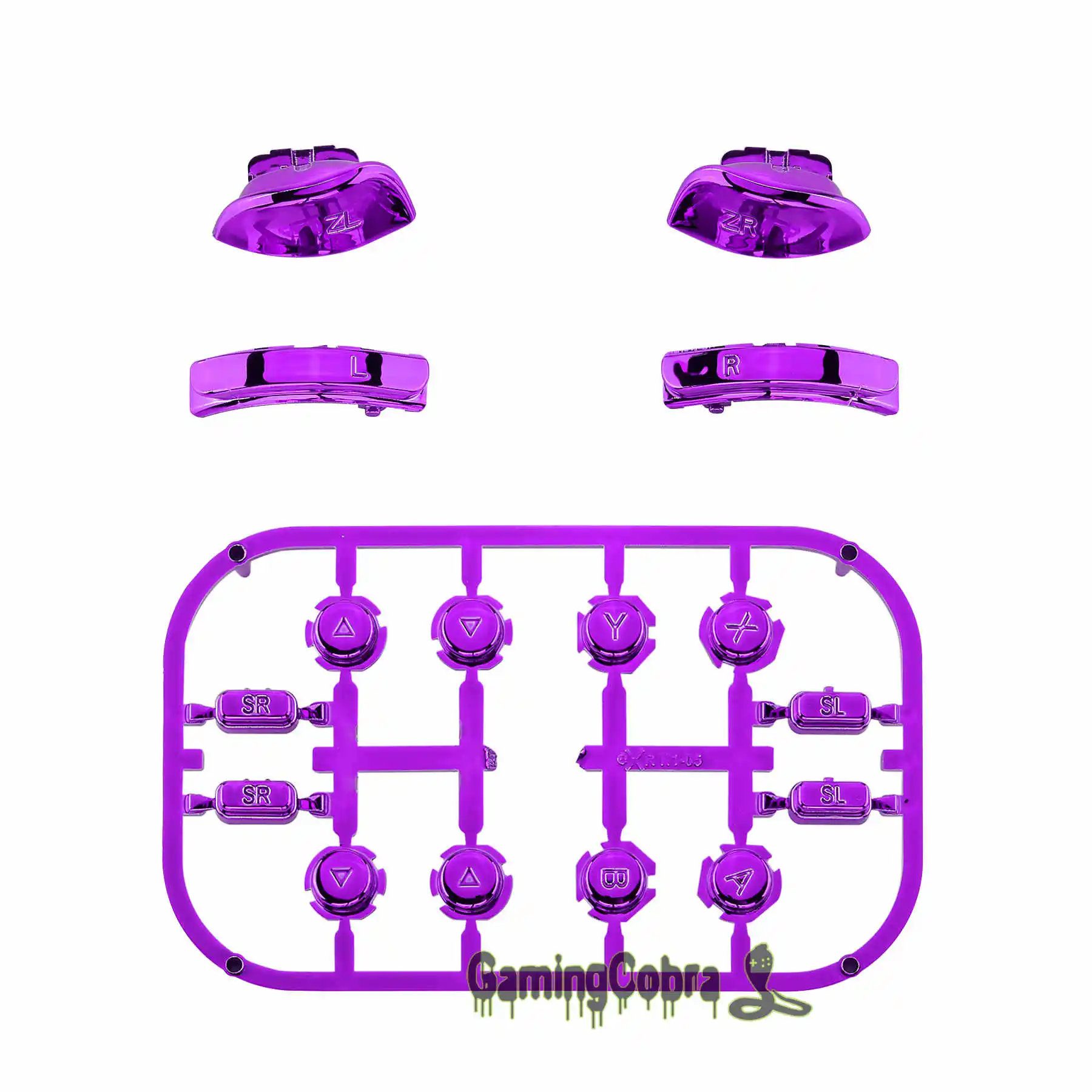 Chrome Purple Сменные Клавиши направления ABXY SR SL L R ZR ZL триггер полный набор кнопок с инструментами для nintendo Switch Joy-Con - Цвет: Chrome Purple