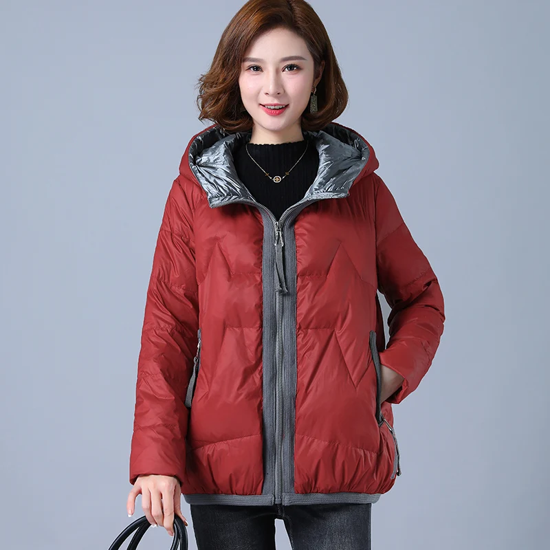 2021 New Women's Winter Jacket Parka Hooded Bread Coat Down Jacket Parka Padded Warm Woman Clothing Casual Jacket