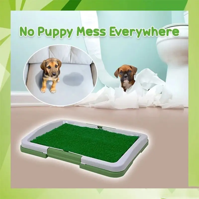 

Artificial Grass Bathroom Mat for Puppies and Small Pets- Portable Potty for Indoor and Outdoor Use Dog Pet Pott