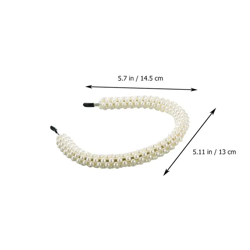 

1pc Thin Headwear Women Headdress Pearl Headband Bridal Hair Accessories for Gift Party