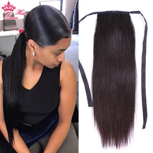 1 шт., Женский накладной хвост, 100% натуральные бразильские волосы