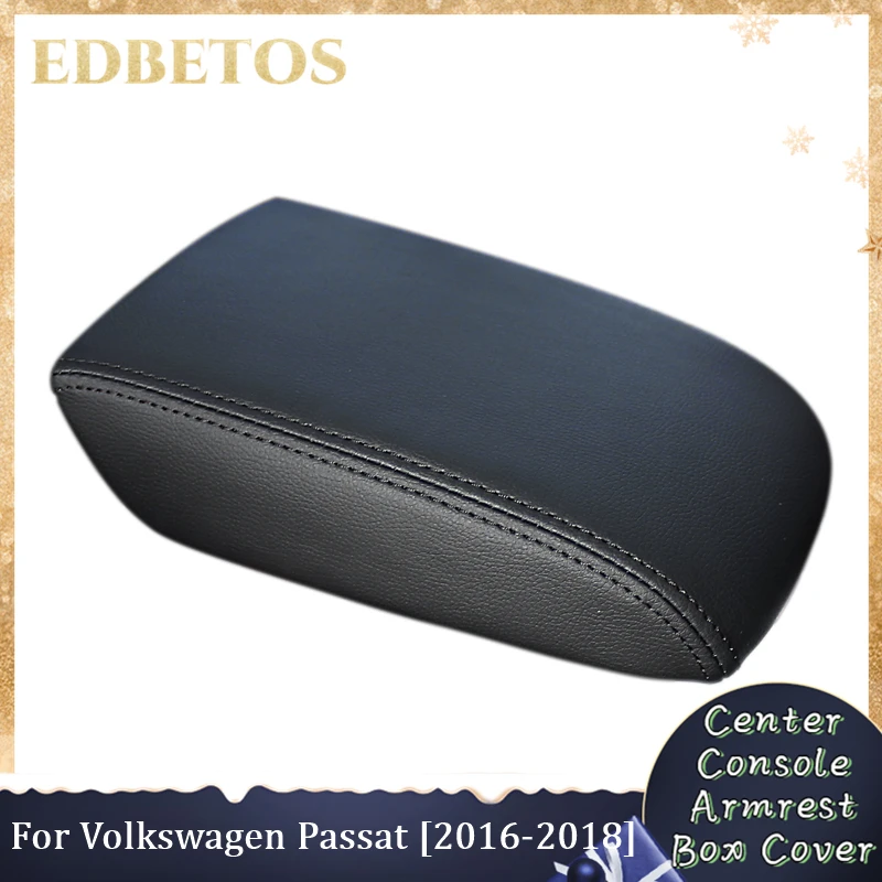 

Leather Car Armrest Mat Interior Auto Armrests Storage Box Mats Armrest Protector For Volkswagen VW Passat 2016 2017 2018