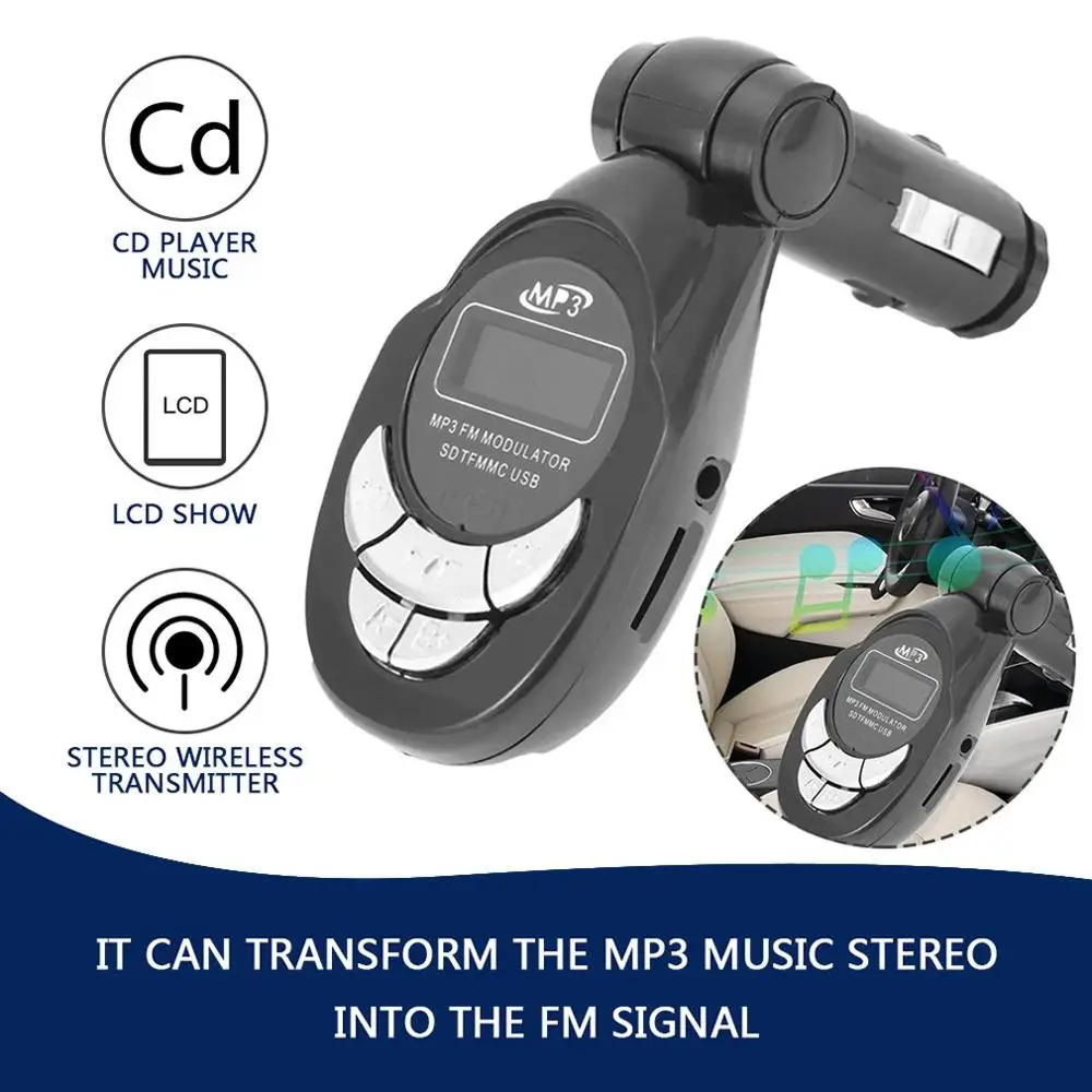 Новинка 2019 4 в 1 Автомобильный MP3 плеер беспроводной fm передатчик аудио модулятор