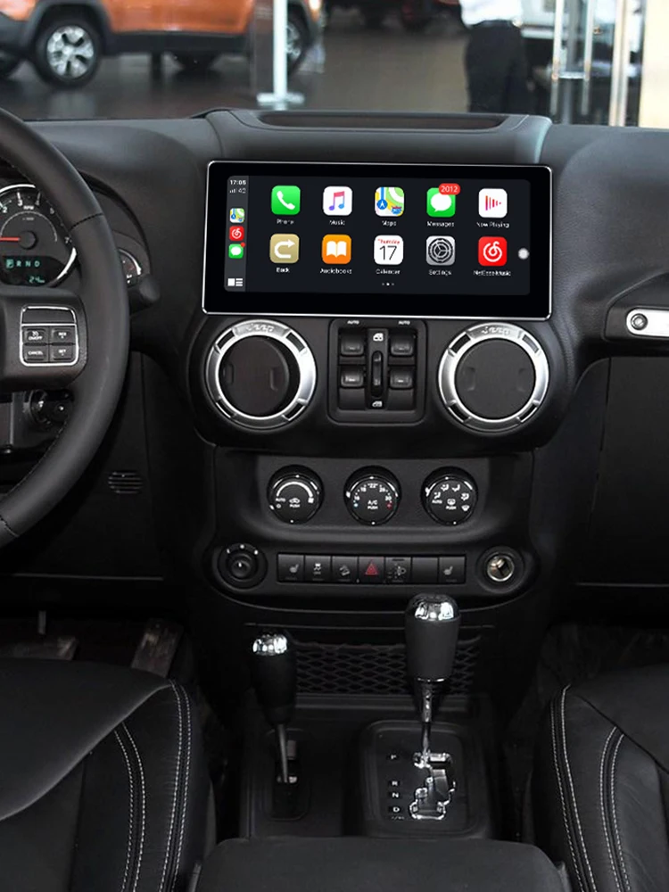 저렴한 차량용 멀티미디어 플레이어 10.25 인치 헤드 유닛, 안드로이드 10, 라디오 스테레오, 지프 랭글러 무선 카플레이, 안드로이드 오토 스티어링 휠 4G