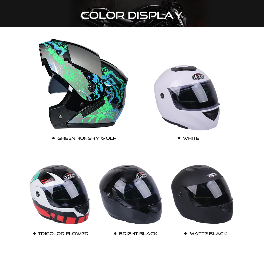 Для мужчин флип мотоциклетный шлем полное лицо Модульная Шлем Мотоцикл шлемы