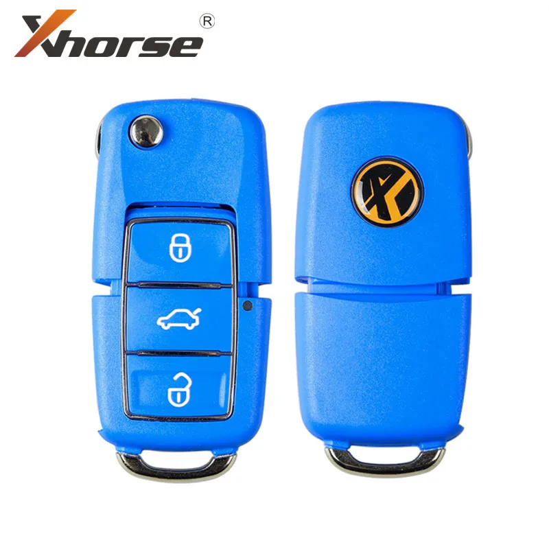 Xhorse VVDI2 XKB503EN для Volkswagen B5 специальный дистанционный ключ 3 кнопки в синем цвете 5