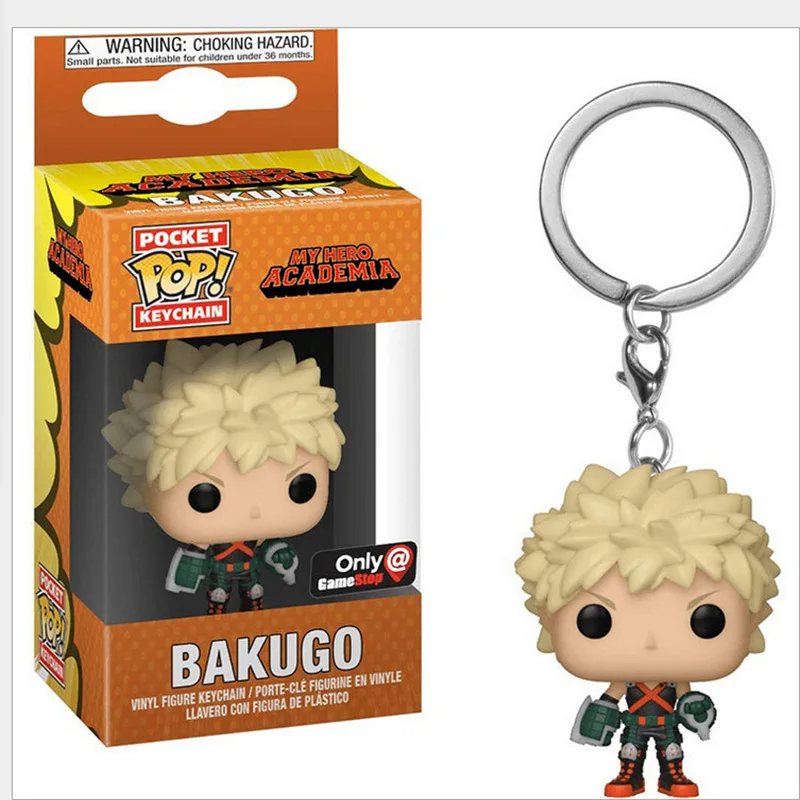 Аниме Мой герой Академия брелок Funko POP Bakugo 5 см фигурка кукла ПВХ игрушки брелоки