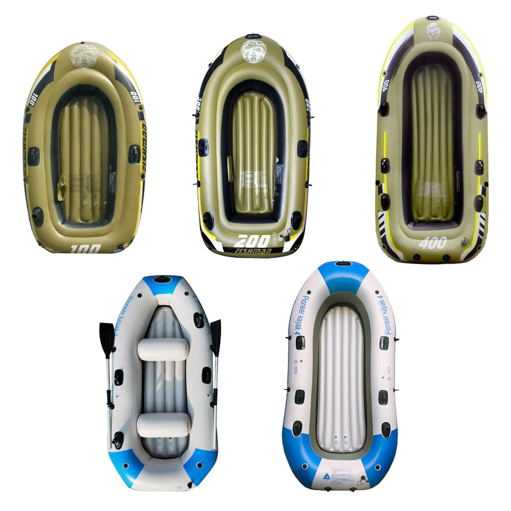 Thickened Iatable Boat Foldable Rubber Thickened 2/3/4 Person Iatable Rubber Boat Foldable PVC Kayak For Adults Fishing