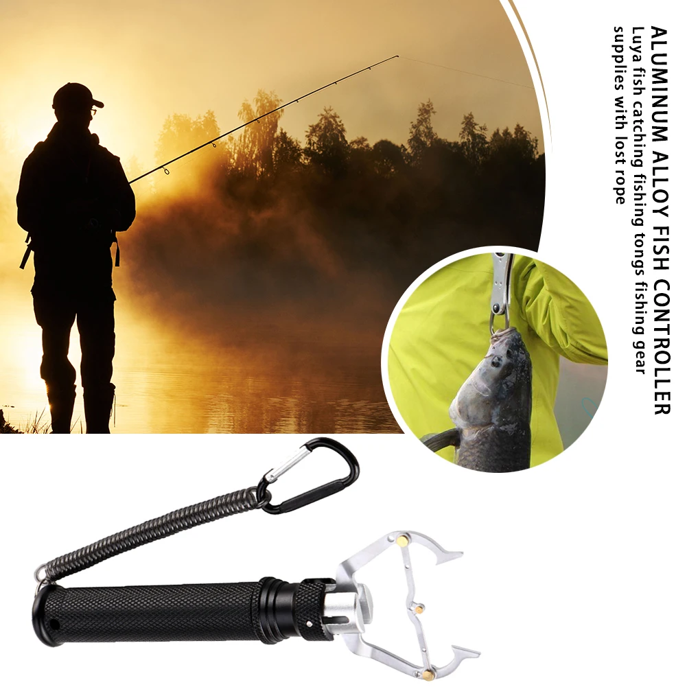 

Hand Grip Portable Aluminum Fishing Grips Hook Lip Gripper Fishing Tackle Tool Outdoor Portable Easy Fishing Carrying