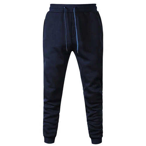 navy blue Модные женские туфли полный спортивные штаны Повседневное из эластичного хлопка для маленьких девочек и мальчиков женский для фитнеса тренировки Штаны узкие спортивные Штаны брюки джоггеры Штаны - Цвет: navy blue