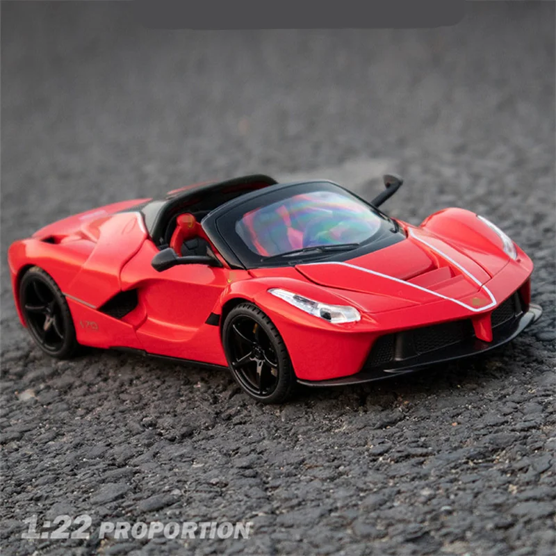 

1:24 Laferrari Convertible Alloy Sports Car Model Diecast & Toy Vehicles Metal Racing Car Model Simulation Sound Light Kids Gift