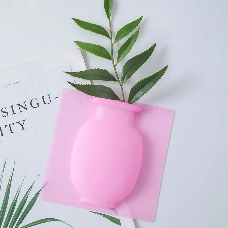D-Refrigerator Silicone Sticky Vase on The Wall Flower Pot Magic Plant Vases Container for Home Decorations | Дом и сад