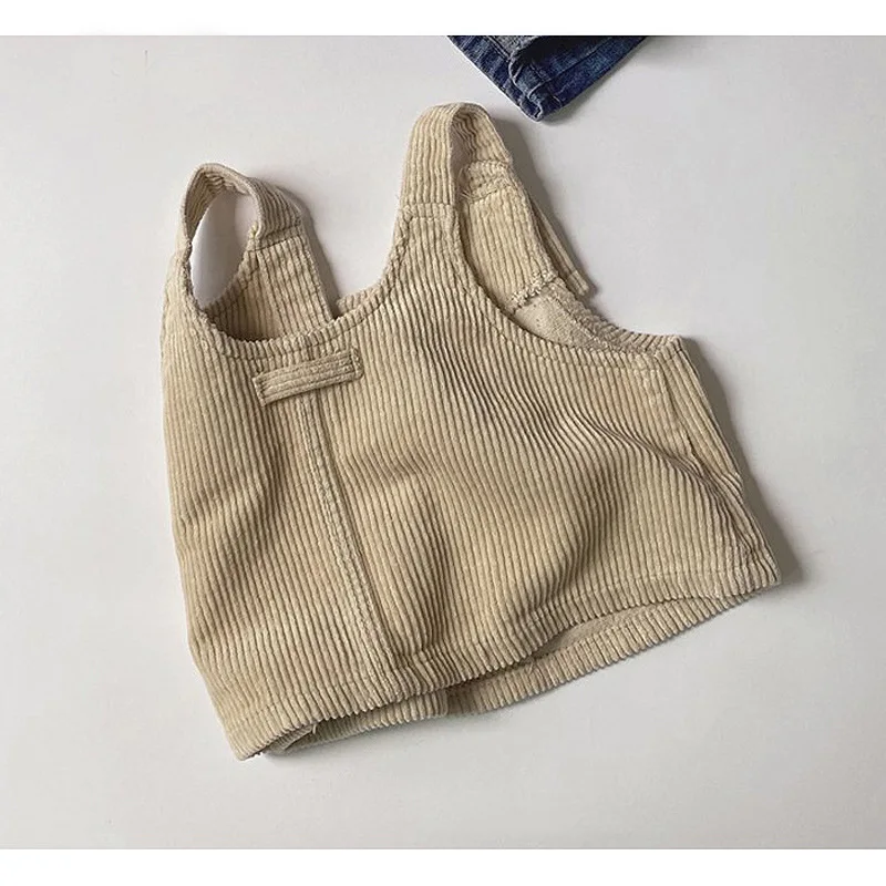 

2021 New Autumn Baby Sleeveless Coat Fashion Boys Denim Vest Single Breasted Jacket For Girls Vintage Children Clothing