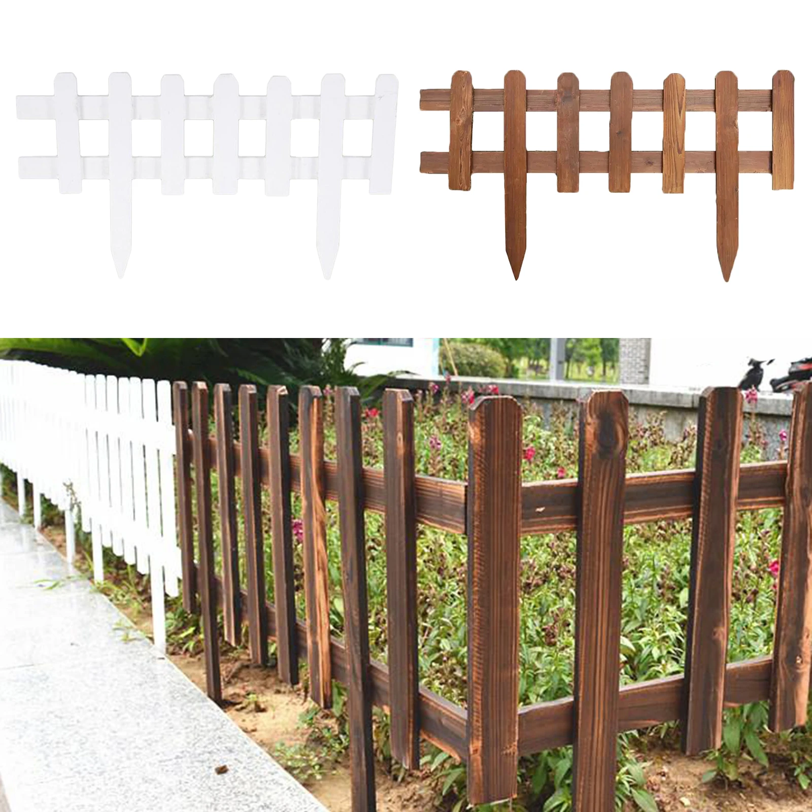 

DIY Mini Miniature Garden Fence Garden Ornament for Dollhouse Home Garden Plant Landscape Decor Decorative Fence