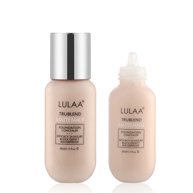 LULAA, мягкая Матовая жидкая основа для макияжа, основа для лица, покрытие телесного цвета, консилер, стойкий макияж, натуральное масло, контроль, Maquiagem