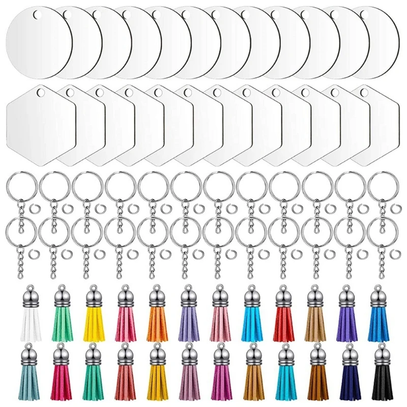 

24pcs Set Blank MDF Thermal Transfer Board Sublimation Printing Keyring Keychain For Heat Press Machine Gift Creative T21F