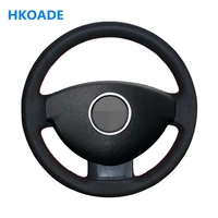 customize diy genuine leather car steering wheel cover for for renault duster dacia duster 2011 2012 2013 2014 2015 car interior