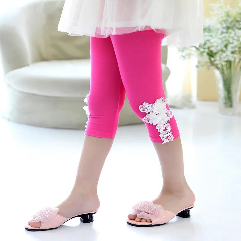 Летние детские леггинсы для девочек от 2 до 6 лет кружевные штаны штаны|leggings for girl