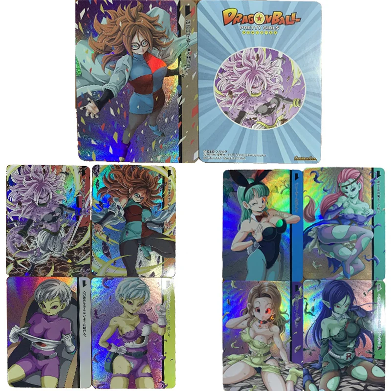 

Рефракция, поврежденная при красоте, Doujin, драконий жемчуг, 9 шт., Bulma Chichi Videl Bulla Kale, кауфла, Классическая ограниченная коллекционная карточка