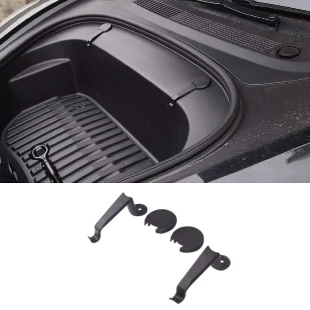 

Storage Hook Styling Screw Cover Trunk 2021 2pcs ABS Accessories Black
