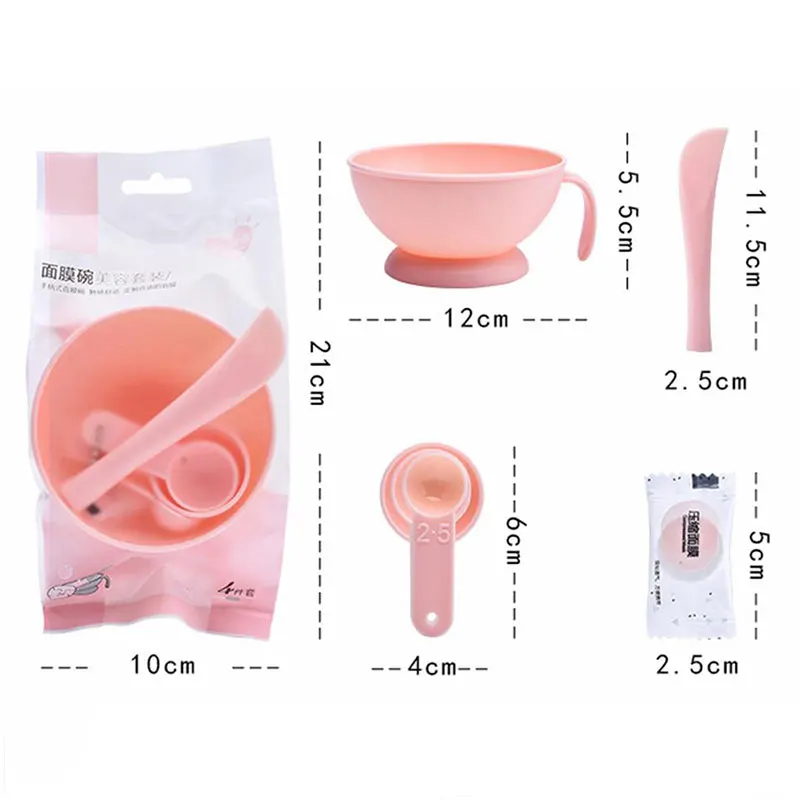 

6pcs Diy Mask Set Mask Bowl Mask Mud Applicator Measuring Spoon Compression Mask Skin Care Tool
