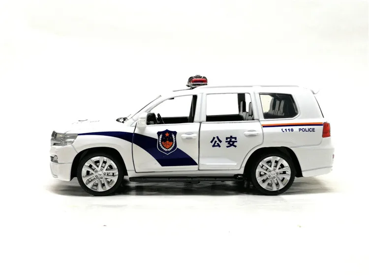 Новинка 1:32 литая под давлением литая модель автомобиля Toyota Land Cruiser, звуковой светильник, игрушечные машинки для детей, подарки для друзей