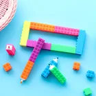 Детский строительный блок хайлайтер форма кубика большой емкости 6 цветов может быть собран канцелярские товары для студентов