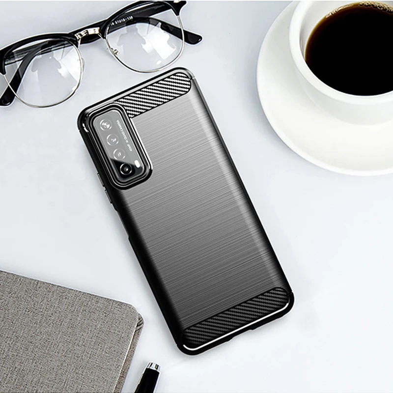 

For OnePlus Nord N100 Case Cover Shockproof Bumper Carbon Fiber Soft Back Cover One Plus Nord N100 Phone Case Oneplus Nord N100