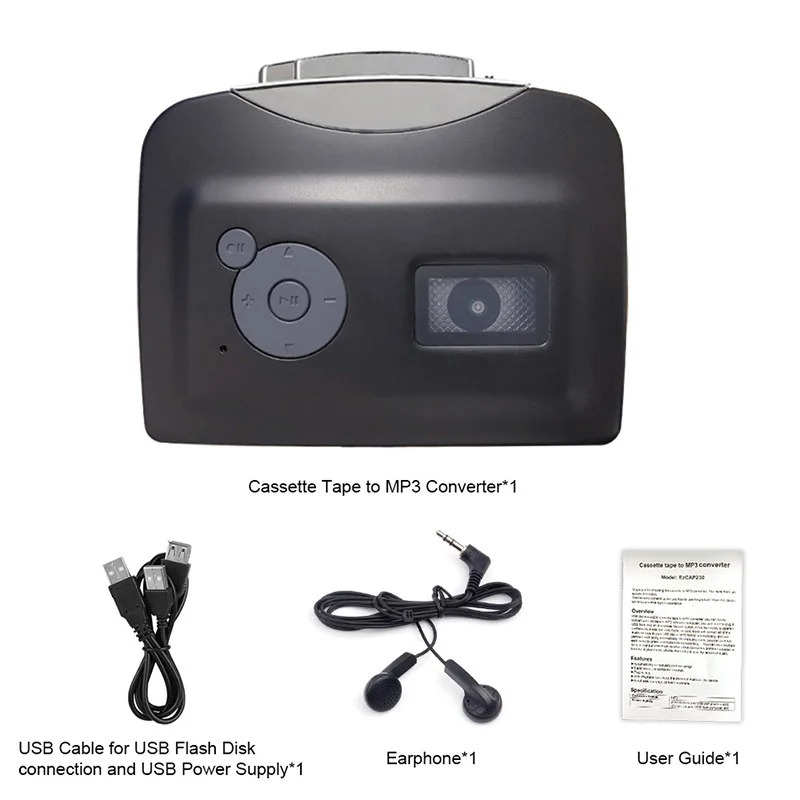 ezcap 230 usb cassette tape player tape to mp3 recording music into usb flash drive adapter music usb cassette player converter free global shipping