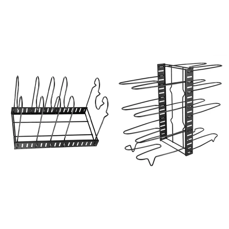 

50JD Pot Pan Rack Organizer Adjustable Holder Kitchen Cookware Pantry Pot Lid Shelf