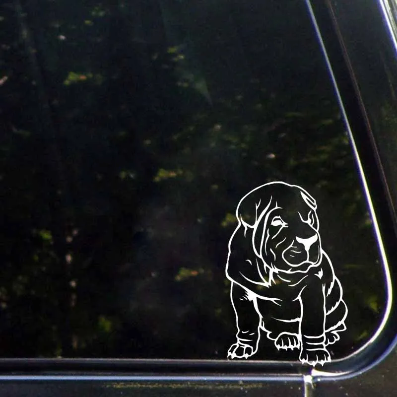 

15cmx10cm Cute dog Vinyl Car stickers Decals Motorcycle Accessories Car-Window Decorative Goods PVC